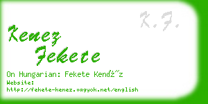 kenez fekete business card